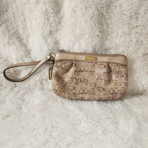 Coach Vintage Metallic Monogram Wristlet Y2K 2000s Shimmer